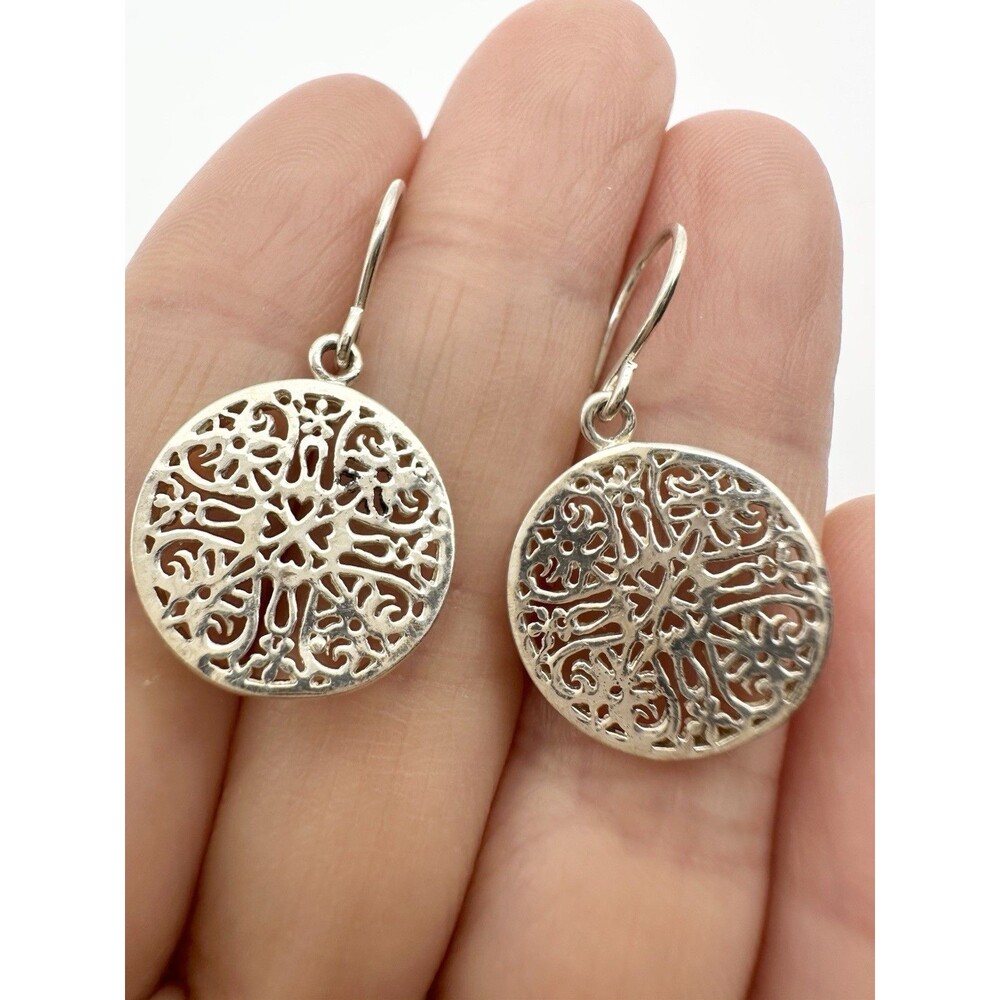 925 Sterling Silver Filigree Celtic Earrings